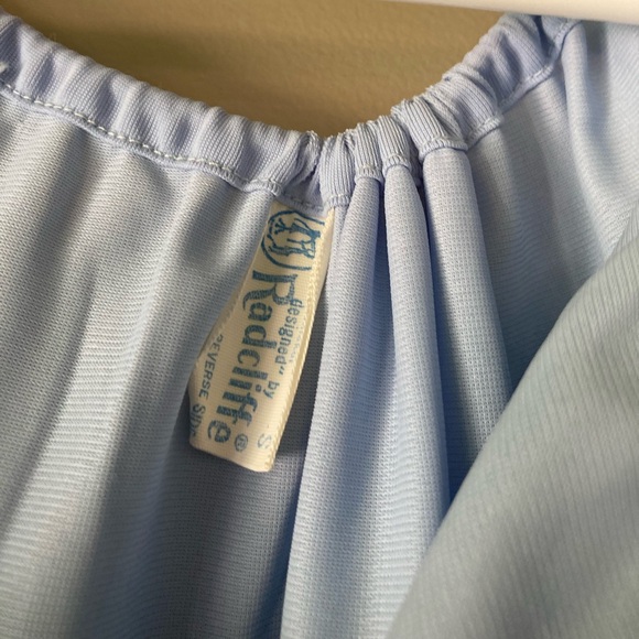 Vintage Radcliffe Blue Lace Detail Long Nightgown S - Picture 7 of 7